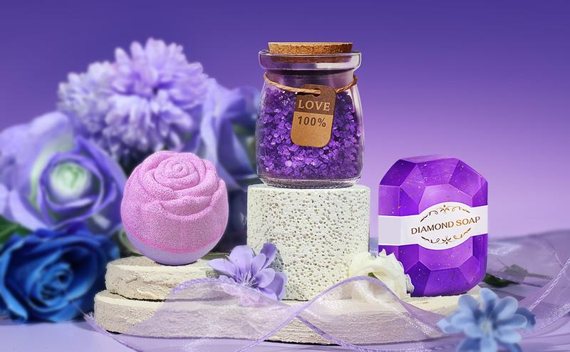 Mother's Day Gift Basket Christmas & Birthday gift, Gift basket for women. Lavender Spa Set for Women. Relaxing Scented Body Care. Perfect for Mom, Wife, Girlfriend.