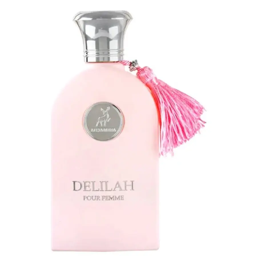 Maison Alhambra Ladies Delilah EDP Spray 3.4 oz (3 to 3.9 fl oz), Pink Tassel Adult Women's Fragrance, Elegant Daily Wear Regular Edition, Contains Neither Harmful Additives