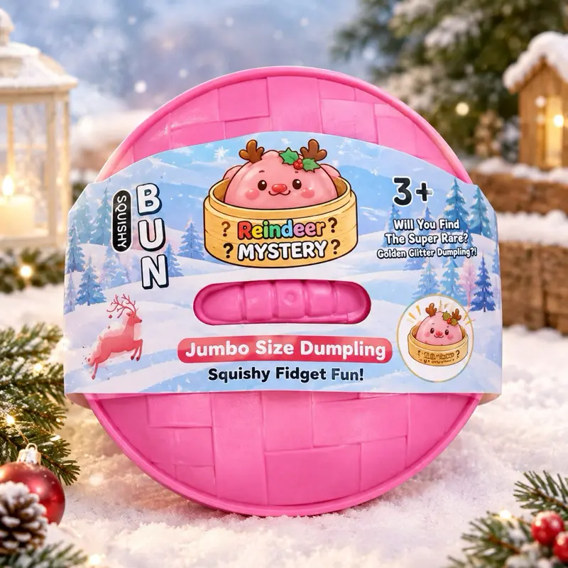 Jumbo Reindeer Dumpling Surprise Squishy Toy!