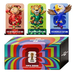 [FIFA Official Authentic] 2026 World Cup Mascot Collection Ornament Set, Including Three Styles: Canada Maple, Mexico Zayu,USA Clutch, 6cm/2.36inch, Authentic Fan Souvenir, Doll Toy & Action Figure, 1 Piece/3-Piece Set, 6DZB
