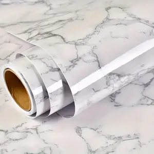 1 roll of[23.62*393.70IN] dark white marble contact paper, peeling and pasting wallpaper, waterproof self-adhesive plastic film, suitable for covering kitchen countertops, bathroom walls, wallpaper, easy to disassemble