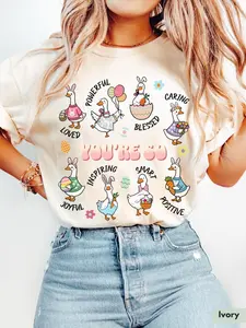 Comfort Colors Teacher Easter Shirt, You Are Affirmations Goose T-Shirt, Teaching Easter, Positive Classroom, Happy Easter Day, Elementary School, Kindness Tee
