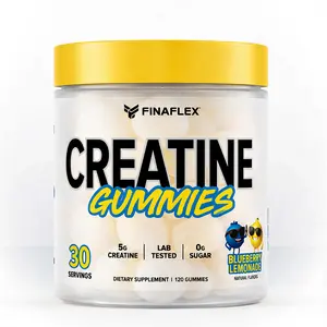 FINAFLEX Creatine Gummies Blueberry Lemon Flavor 5g Creatine Monohydrate for Muscle Performance Recovery & Energy Enhancing Gummy Treat