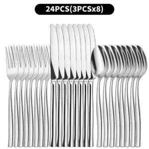 【AREL】24-Piece Stainless Steel Silverware Set 【AREL】24-Piece Stainless Steel Silverware Set