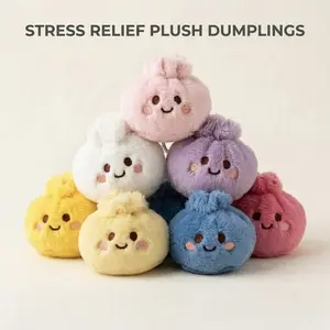 2026 Mini Dumpling Keychain Cute Cartoon Pendant Backpack Bag Charm Soft Durable Key Ring Accessories for Kids Gift mini Plush keychain charm