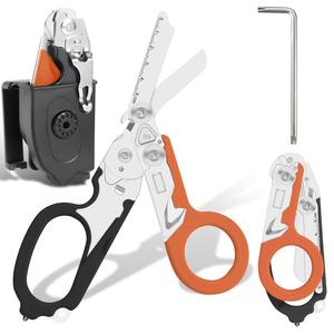 6 in 1 tactical scissors, scissors with screwdriver, portable scissors for outdoor camping hiking, heavy duty hand tools, home essentials, survival equipment, survival tools, mini travel products
