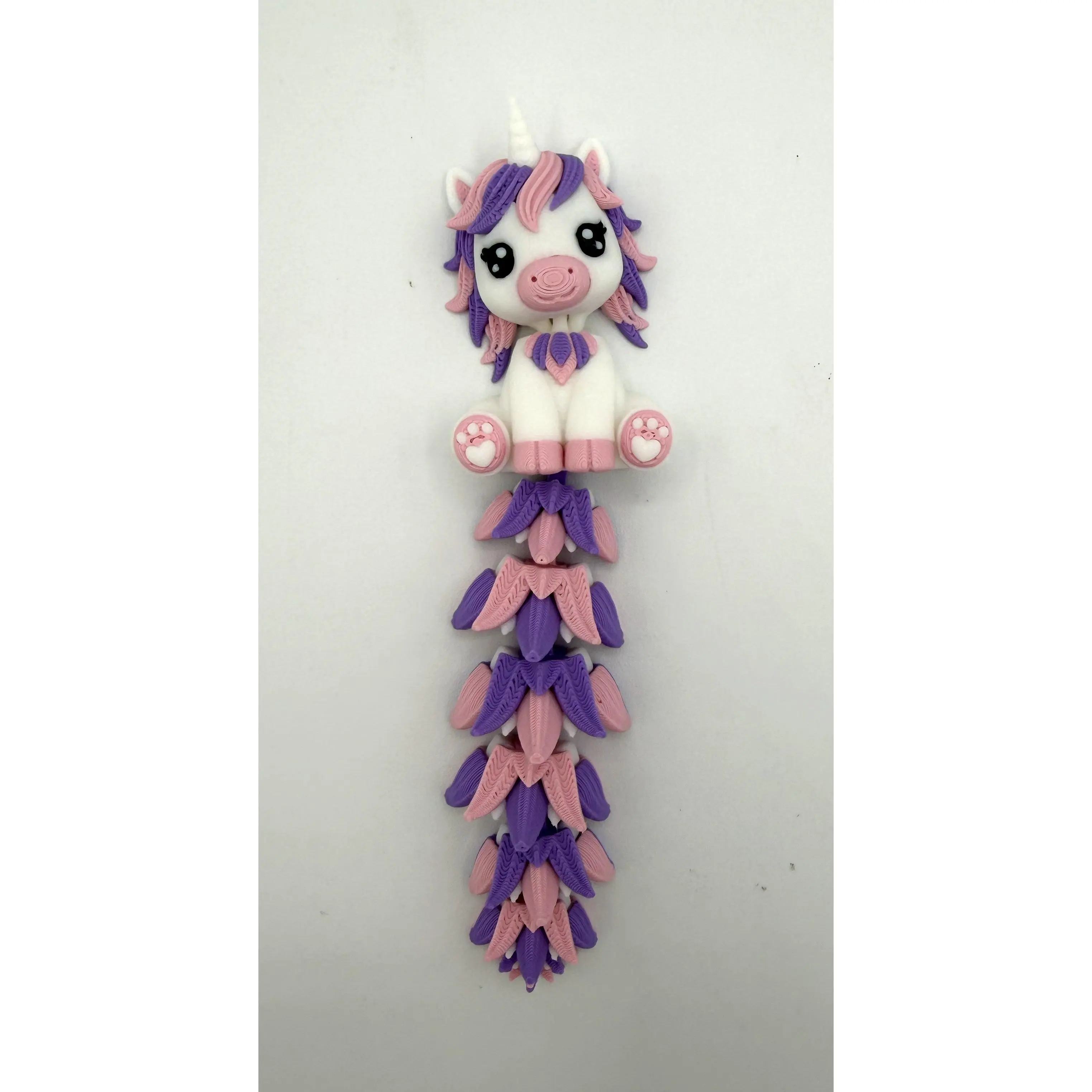Fluffy Tails Cute Flexi Unicorn - Articulated Toy, Keychain