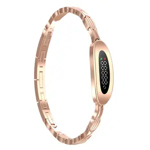 Elegant Women's Smart Band, Metal Business Fashion Strap, Multi-Functional Wearable, Step Counter, Waterproof IP68, Pedometer, Cycle Tracking