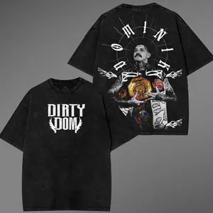 WFU - Dominik Mysterio Wash T-Shirt – Oversized Retro Graphic Tee Inspired by WWE Judgment Day Era, Wrestling Streetwear Merch & Rising Star Legacy cotton unisex classic fan gift top Fabric Menswear casual shirt wwe fan legend F24