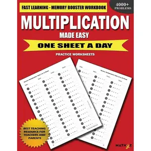 Multiplication Made Easy: Fast Learning - Memory Booster Workbook One Sheet A Day Practice Worksheets Paperback – December 2, 2018