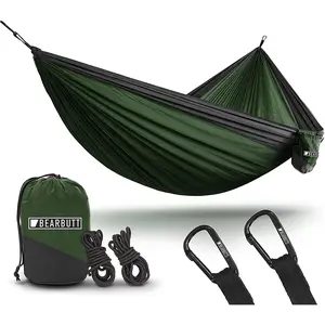 Bear Butt Camping Hammock - Hammock - Camping Gear - 2 Person Hammock - Backpacking Tree Hammock - Double Hammock Camping - Hiking Gear - Portable Hammock for Camping - Travel Hammock - Outdoor Bear Butt