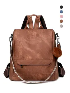 Vintage Matte Waterproof Backpack, Multi-Layer Anti-Theft Bag, Large Capacity Shoulder Crossbody Bag for Women, Commute School Travel