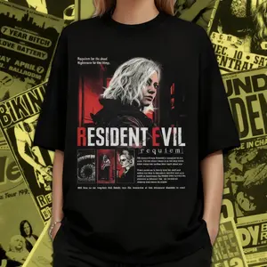 Vintage Resident Evil T-shirt_ Bootleg Movie Fan Tee, Vintage RE4 Remake Graphic Shirt