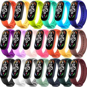 20 count Strap Replacement Compatible with  Mi Band 7/6 / 5 and Amazfit Band 5, Bands for  Mi Band 7 Bracelet Wristbands Accessories for Mi Fit 6 Straps (20 Colors)