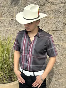 Platini Camisa Fina Short Sleeve - CHS10842 (BLK) (Stretch)