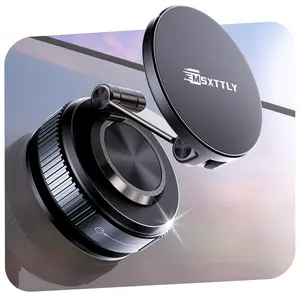 MSXTTLY 2025 Magnetic Phone Holder for Gym & Fitness Premium 360° Rotating Extendable Phone Mount with Strong Suction Lock Compact Design Universal Fit Perfect for Workout Recording Training Videos & Lifestyle Creators Smartphone Cellphone Stand
