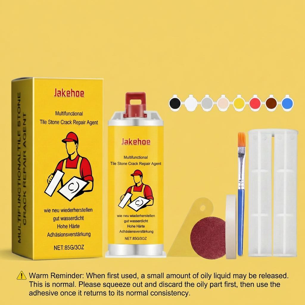 Jakehoe Tile Crack Repair Glue | Tile & Ceramic Filler | Marble Porcelain Hole & Chip Repair | Floor Wall Crack Fix