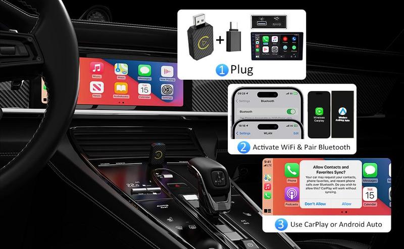Wireless CarPlay adapter small car play dongle mini CarPlay wireless adapter for Apple for iPhone iOS 11 + for OEM wired car model 2017 +