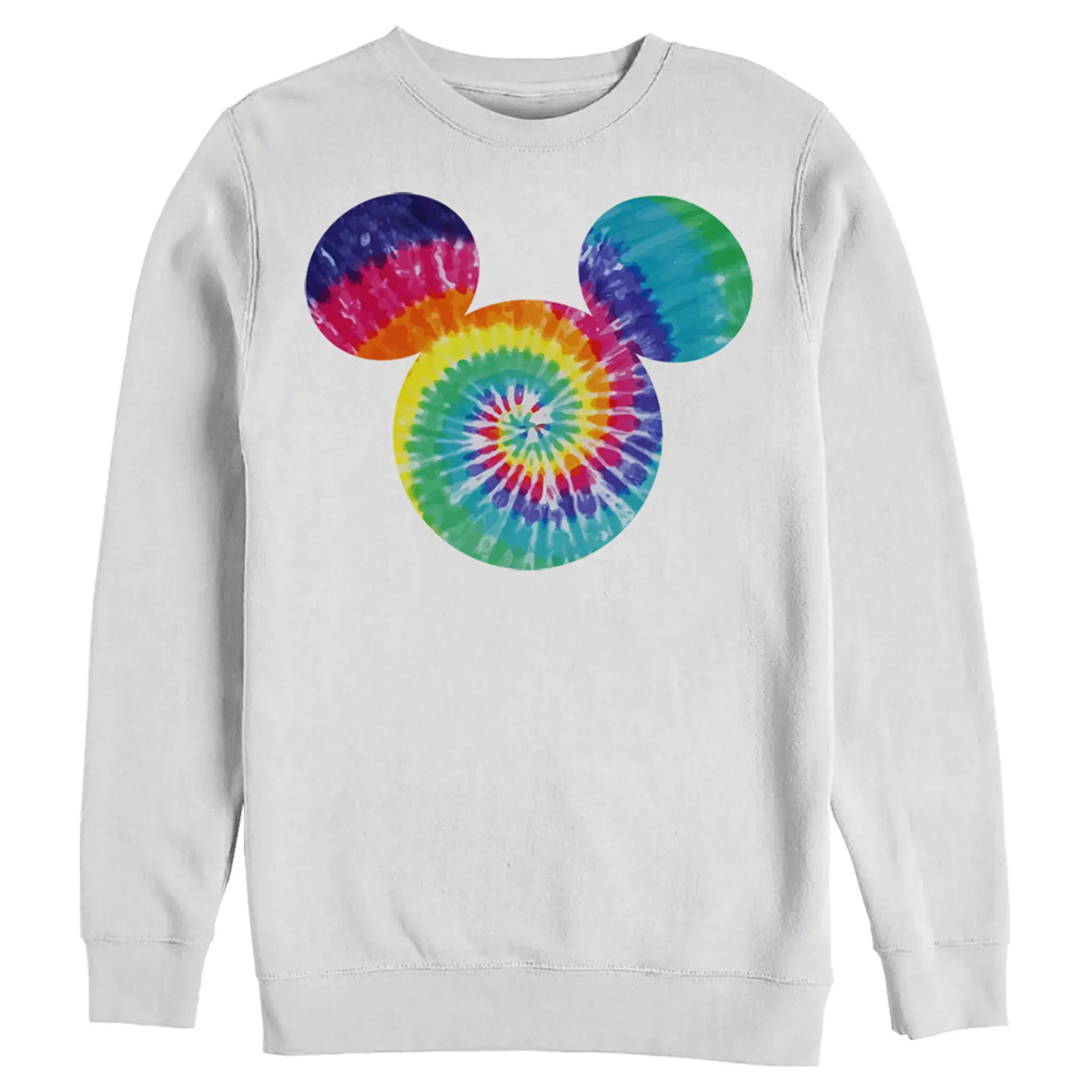 Men's Mickey & Friends Rainbow Tie-Dye Mickey Mouse Logo Sweatshirt