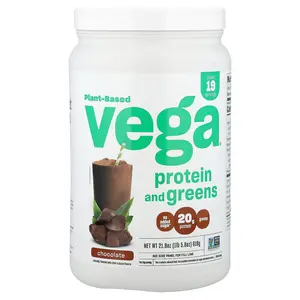 Vega Plant-Based Protein and Greens, Chocolate, 1 lb 5.8 oz (618 g)