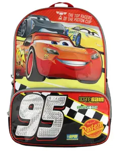 Disney Cars 95 Lightning McQueen 17" School Backpack Travel Laptop Bookbag