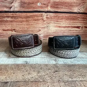 Men's Hand Tooled Embossed Belt Cinto De Caballero Cincelado Histe