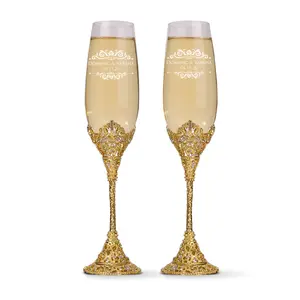 Personalized newlyweds glasses, Etched Wedding Flutes, Engraved Toasting Glasses,Anniversary Gift,custom wedding gift, Custom engraved