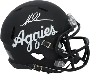 Mike Evans Texas A&M Aggies Autographed Riddell Black Script Speed Mini Helmet - Fanatics Authentic Certified