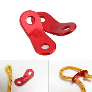 Outdoor Dual Barrel Aluminum Tent Rope Adjuster Buckle, Windproof Awning Pull Cord Accessory, Adjustable Stopper Clip for Canopies