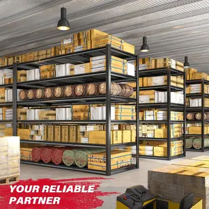 6 Tier Metal Shelving Unit  Adjustable Storage Shelves, Heavy Duty, Garage Shelves, for Warehouse, Basement, Kitchen, Pantry, Living Room,6 tier shelving unit,heavy duty shelves ceiling high racking Organiser Box standingshelves ray beegarage