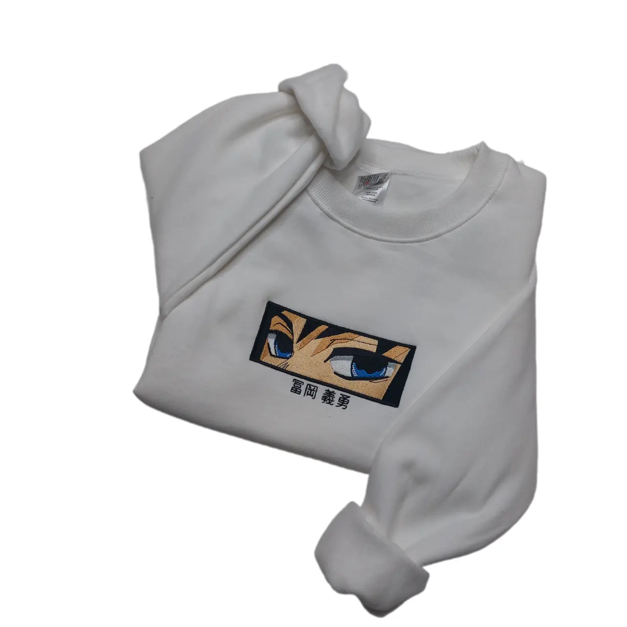 Demon Slayer Tee, Tomioka Giyu Embroidery Crewneck, KnY Sweatshirt, Hashira Training Movie, Anime fans (Processing time 1-2 weeks) EKNYA144