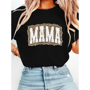 Graphic Tee for Motherhood Enthusiasts – Leopard Print & Polka Dots