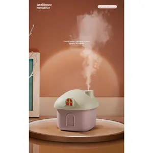 New Mini Desktop Humidifier Small USB Silent Large Mist Volume Household Bedroom Colorful Light Humidifier with Two-mode Switch and 300ml Water Tank