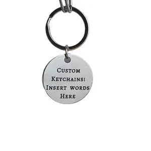 Custom Stainless Steel Circle Keychain. These make great gifts and ship quickly from Nebraska! Hand made. Small Business.