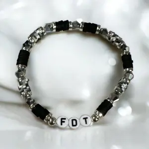 FDT Beaded Bracelet Bold Statement Jewelry Unisex Political Statement Handmade Edgy Flair Custom Beaded Bracelet woman bracelet shop