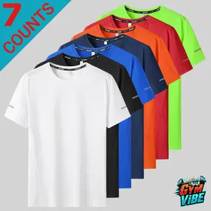 Men's 7 Counts Textured Athletic T-Shirt Short Sleeve Crew Neck Slim Fit Breathable Lightweight Versatile for Gym Sports Running Casual Everyday Wear Office Outings Warm Weather Comfortable Stylish Fit Multiple
