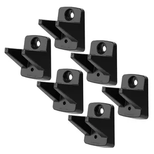 Suncast 6 Pack Compact Wall Mount Tool Organizer Hook Storage Hanger Rack, Black