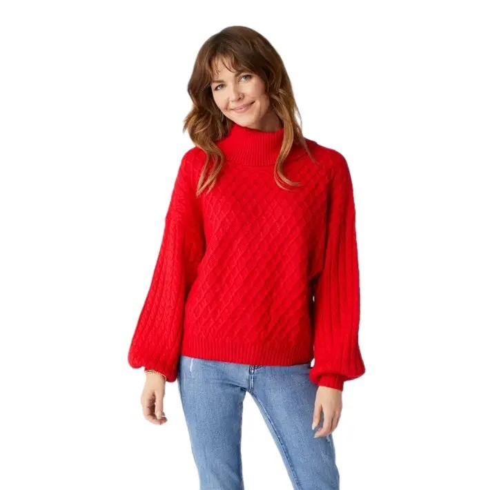 MAREN CABLE KNIT TURTLENECK SWEATER