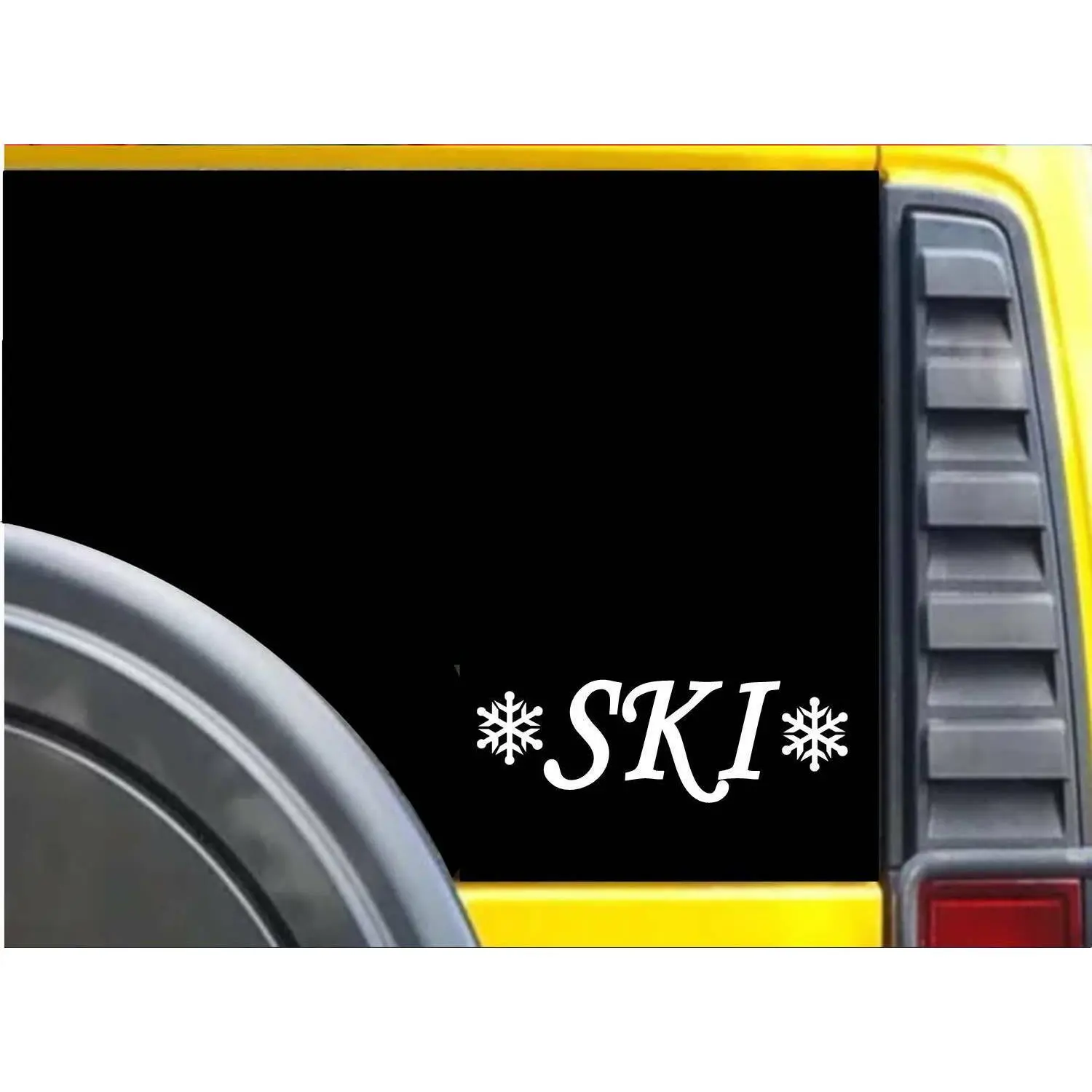 Ski Snowflakes K642 8 inch Sticker skiing decal