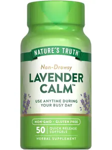 Lavender Calm Softgels - 50 Count - Non-Drowsy Herbal