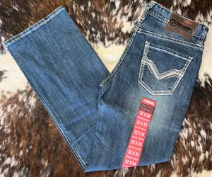 Rock&Roll Denim Rope Stitch Double Barrel Straight Jeans - Medium Vintage