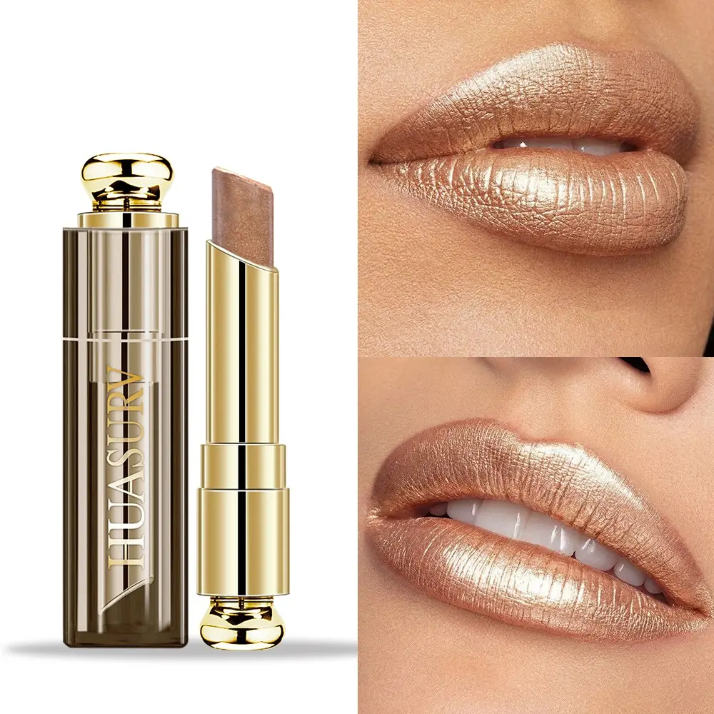Huasurv Long-Lasting Shimmer Lip Balm, Long Lasting Shine, Moisturizing Glossy Metallic Finish, Party & Date High Gloss Makeup, Hs3560-103, Non-Flammable, Scpn/cpnp Notified, Lipgloss