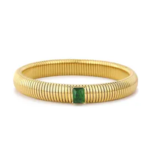 Aprilery Chunky Bracelets for Women Wide Chunky Bangle Stretch Bangle Bracelets Jewelry for Women Gifts for Her