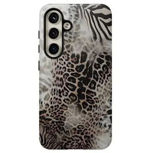 Animal Print Cheetah Zebra Tiger Phone Case, Shockproof Rugged Cover Dual Layer Soft TPU Hard Bumper Shell for Samsung S26 S25 S24 S23 S22 S21 NOTE20 Ultra A71 A56 A36 Plus FE A06 A13 A14 A15 A16 A23 A25 A26 A34 A52 A53 A54 A55 Edge