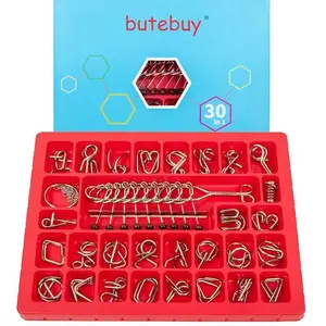 15Pcs/Set Materials Metal 3D Montessori Puzzle Wire IQ Brain Teaser Tete Rompicapo Toys And Hobbies Wit Games