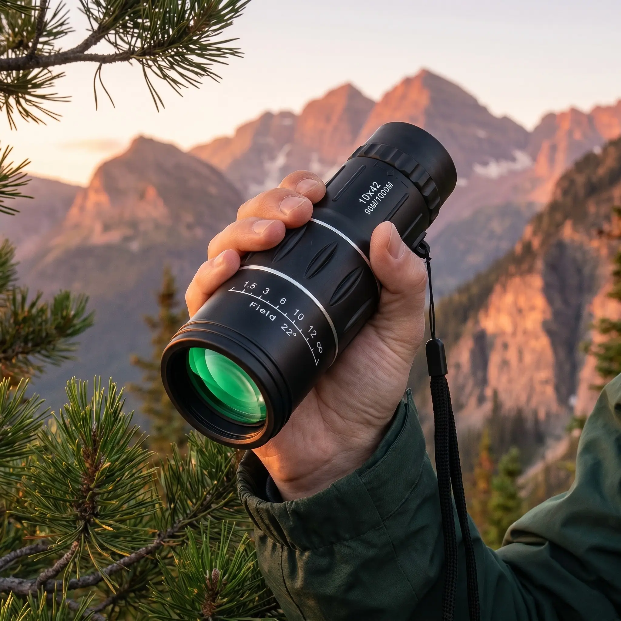 10x42 High Magnification Monocular Telescope, HD Low Light Visibility, Wildlife Observation, Camping, Hiking, Outdoor Enthusiasts, Outdoor Monocular Telescopes