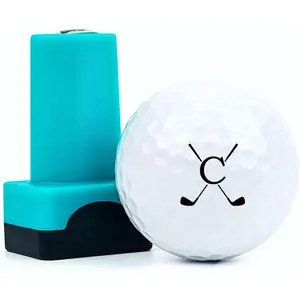 Personalized Monogram Golf Ball Marker , Self-Inking Quick-Dry Stamper to Identify Golfballs  Tool No Refills Ideal  for Golfers Dad