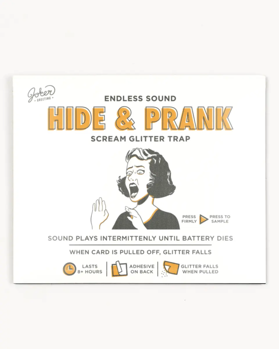 Hide and Prank Horror Scream Glitter Trap