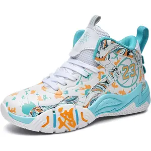 Unisex Basketball Shoes Air Cushioned Sports Shoes Youth Anti Slip and Durable Training Basketball Boots Basketball Fans