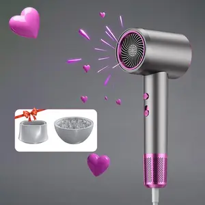 Negative Ion Hair Dryer, Ionic Hair Dryer, 1 Box Hair Dryer with Nozzle & Diffuser, Multifunctional Hair Dryer for Home & Salon Use, Hair Styling Tool for Women